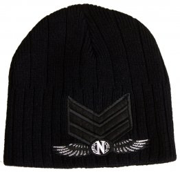 Dark n Cold Ribbed Army Beanie Black