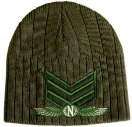 Dark n Cold Ribbed Army Beanie Olive Green