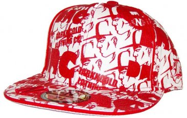 Dark n Cold All Over Print Baseball Cap White Red