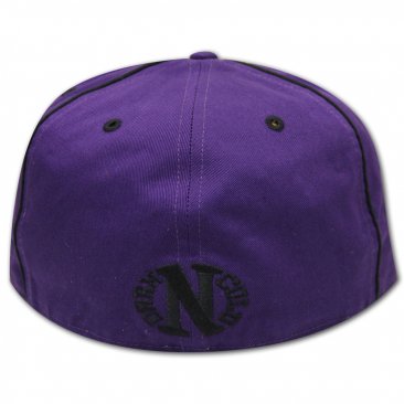 Dark n Cold Egg Logo Baseball Cap White Purple Back Back