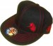 Dark n Cold Capman Lowkey Fitted Baseball Cap Black Red